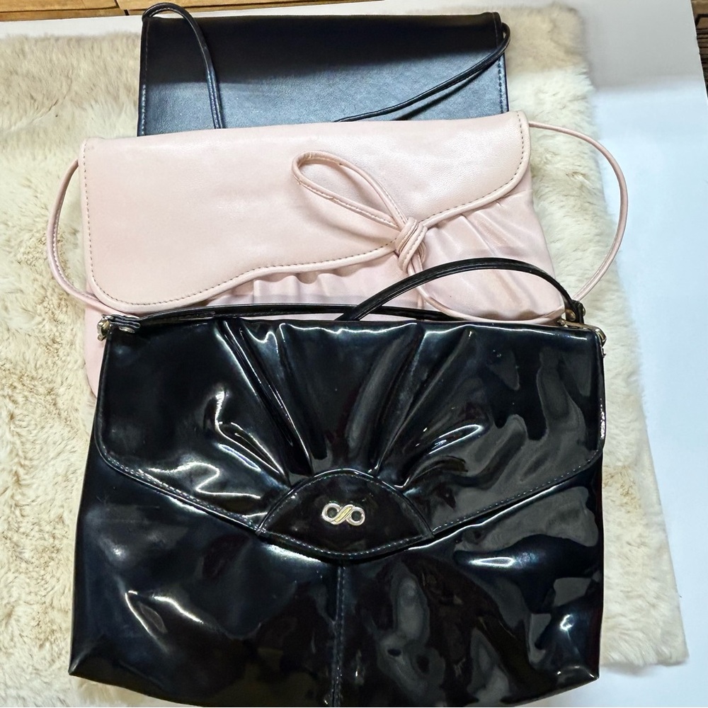 Elegant Black Navy Blue and Pink Women's Envelope‎ Style bags